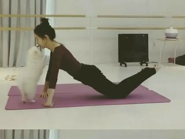 女優ソン・ユリ、愛犬とヨガ中の写真公開。