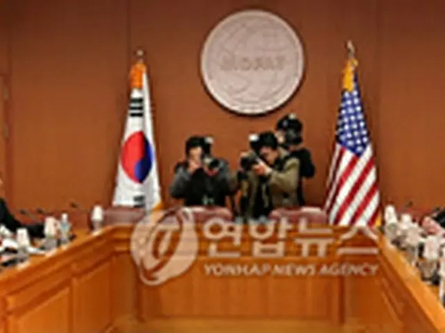 韓米通商協議のようす＝11日、ソウル（聯合ニュース）