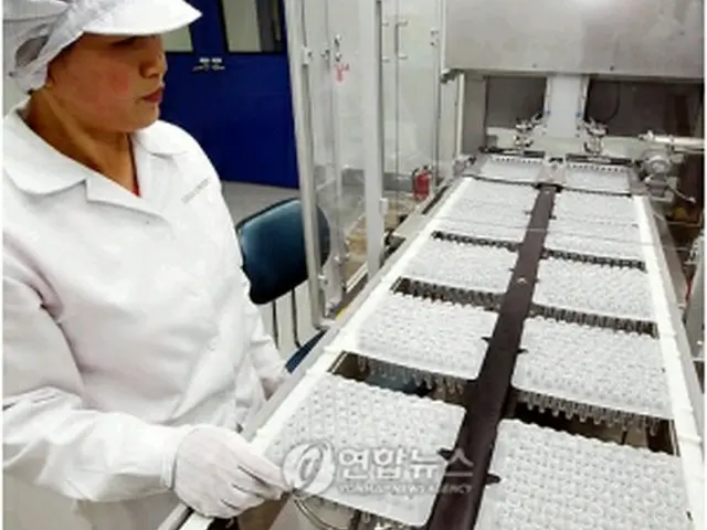 インフルエンザワクチンを生産する緑十字の工場＝（聯合ニュース）