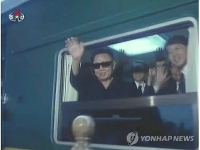 先の訪中時の金総書記(朝鮮中央テレビ撮影)=(聯合ニュース)