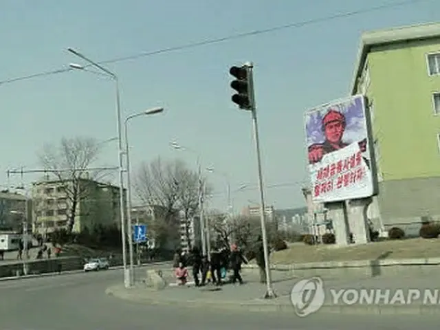 駐韓英国大使が訪朝した際に撮影した平壌市内のようす=3月27日、ソウル(聯合ニュース)