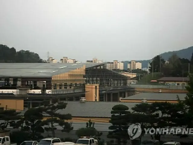 有毒物質が埋め立てられたとされる在韓米軍基地＝１９日、漆谷（聯合ニュース）