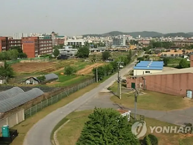 化学物質埋却が疑われる在韓米軍基地「キャンプ・マーサー」の跡地＝（聯合ニュース）