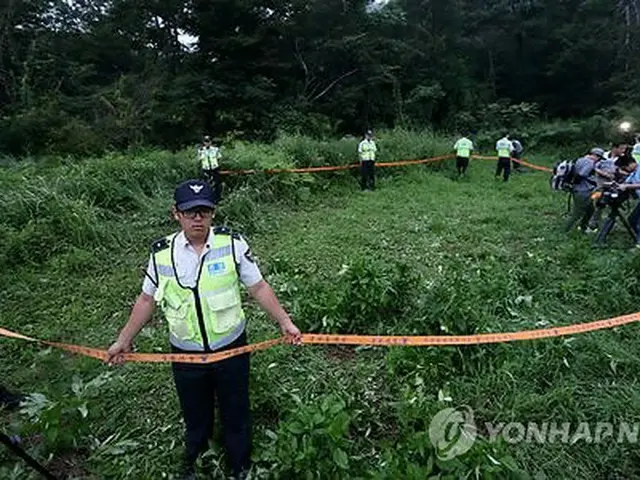 沈没船オーナーの遺体が発見された畑(聯合ニュース)