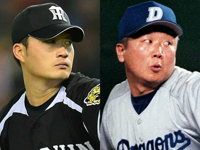 阪神・呉昇桓投手（左）と元中日・宣銅烈投手（右）（提供:OSEN）