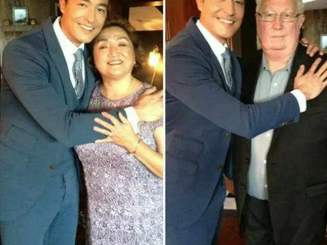 韓国俳優ダニエル・ヘニーが、両親と共に撮影した写真を公開し、ファンへ近況を伝えた（画像:OSEN）