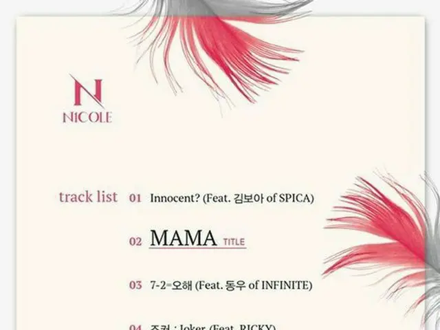 ソロ出撃する韓国ガールズグループ「KARA」出身のニコルの1stアルバムトラックリストが公開された。（提供:OSEN）
