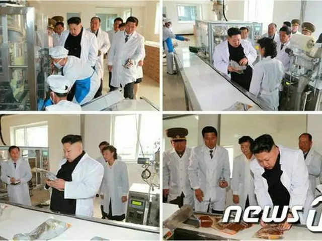 北朝鮮の金正恩（キム・ジョンウン）第1書記が再び、軍用食品を生産する工場を訪れ、現地指導した。朝鮮中央通信が17日、報道した。