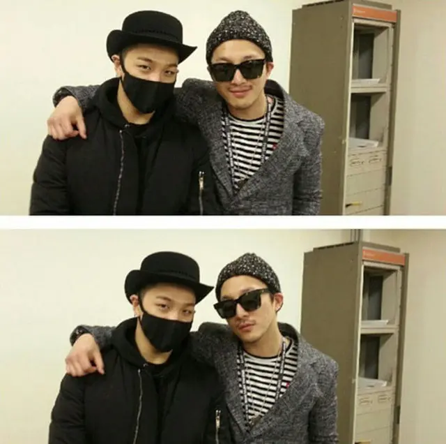 韓国人気グループ「BIGBANG」SOL（テヤン）の実兄で俳優のトン・ヒョンベが、弟（SOL）との2ショット写真を新年に公開した。（画像提供:OSEN）