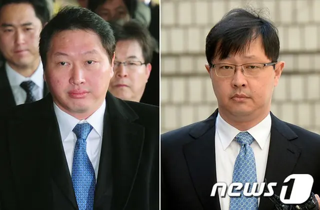 韓国の朴槿恵大統領が年頭記者会見で、企業人に対する仮釈放の可能性を示唆していたが、SKグループのチェ・テウォン会長（左）やチェ・ジェウォン副会長（右）らは対象から除外された。（提供:news1）
