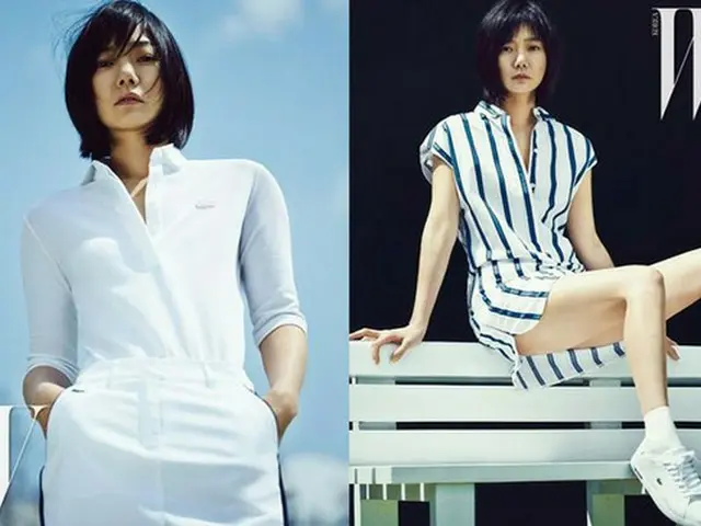 韓国女優ペ・ドゥナがスポーティな衣装も高級感があるように着こなし、目を引いている。（提供:OSEN）