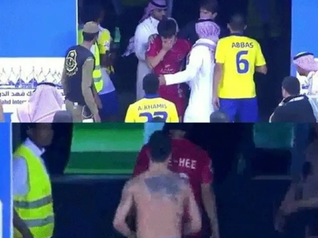 「AFCチャンピオンズリーグ」の試合後、レフウィヤSCのナム・テヒ（23）に暴行をはたらいたアル・ナスルのファビアン・エストヤノフ（32）に、6試合の出場停止処分が下された。（提供:news1）
