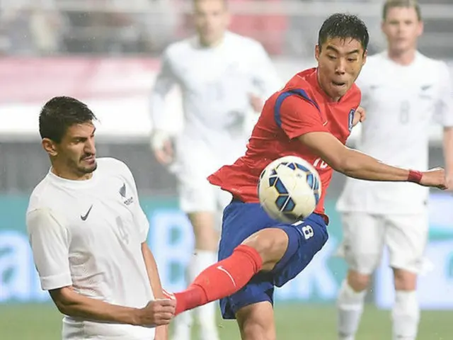 サッカー韓国代表が、UAEとの強化試合で3-0の圧勝を見せた。（写真は3月のニュージーランド戦 / 提供:OSEN）