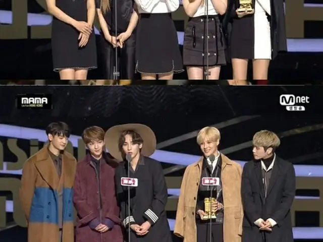 人気グループ「SHINee」と「Red Velvet」がベストダンスパフォーマンス賞を受賞した。（提供:news1）