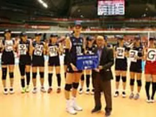 ＜女子バレー＞韓国バレーボール連盟、女子代表に1億ウォンの報奨金伝達