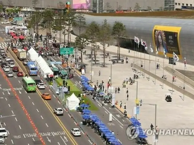 東大門デザインプラザ前の大通り=(聯合ニュース)