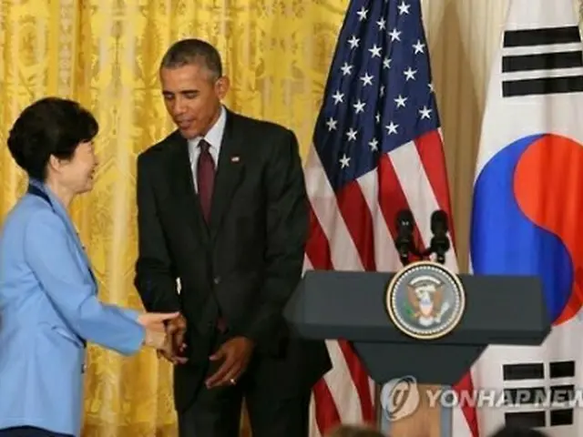 昨年１０月、会談を行った韓米首脳（資料写真）＝（聯合ニュース）