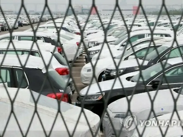 PDI(出荷前点検)センターに駐車されたVWとアウディ車(資料写真)=(聯合ニュース)