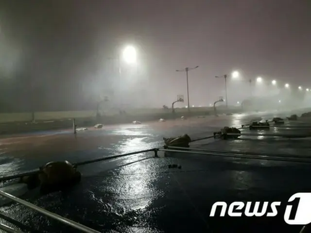 強い台風18号、済州島に上陸…8人緊急避難・漁船転覆・2万5千世帯停電。