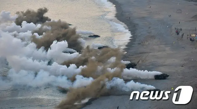 韓国海軍・海兵隊、来月6日まで東海で合同上陸訓練を実施（提供:news1）