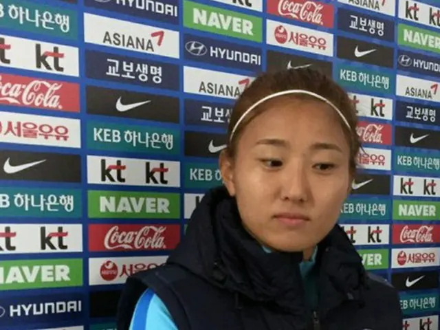 “唯一の海外組”チョ・ソヒョン（28、INAC神戸）が韓国女子代表チームの主将の重責を担う。（提供:OSEN）
