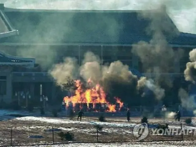 昨年１２月、北朝鮮・朝鮮人民軍の特殊作戦大隊が韓国の青瓦台（大統領府）への攻撃を想定した訓練を実施した＝（労働新聞＝聯合ニュース）