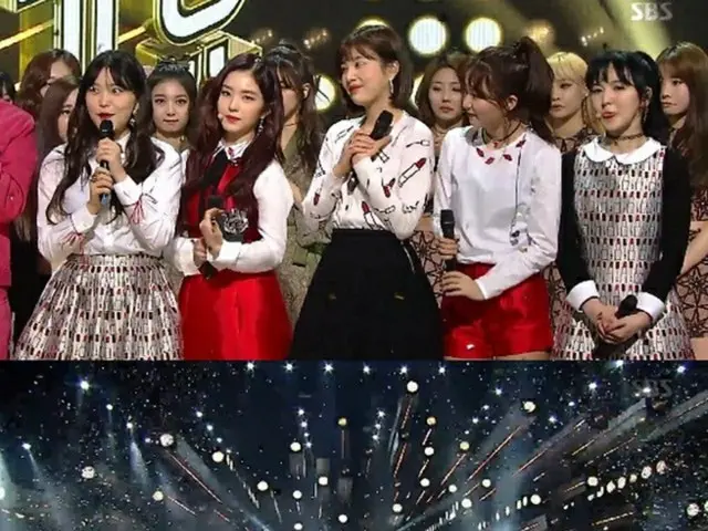 ガールズグループ「Red Velvet」がSBS「人気歌謡」で1位に輝いた。（提供:news1）