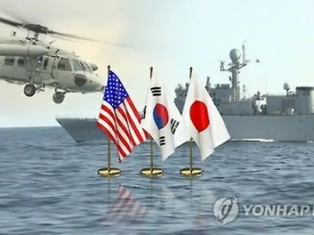 韓国と米国、日本は朝鮮半島周辺の海上で北朝鮮の弾道ミサイルを探知、追跡する訓練を開始した＝（聯合ニュースＴＶ）