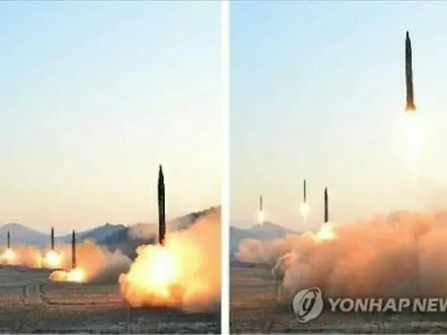 北朝鮮がミサイル発射を繰り返している。先月６日の「スカッドＥＲ」とみられるミサイル発射実験の様子（資料写真）＝（聯合ニュース）