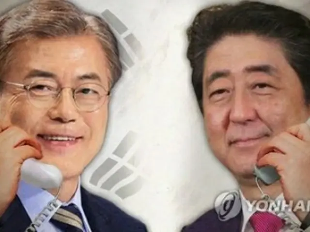 文大統領(左)と安倍首相(イメージ)=(聯合ニュース)