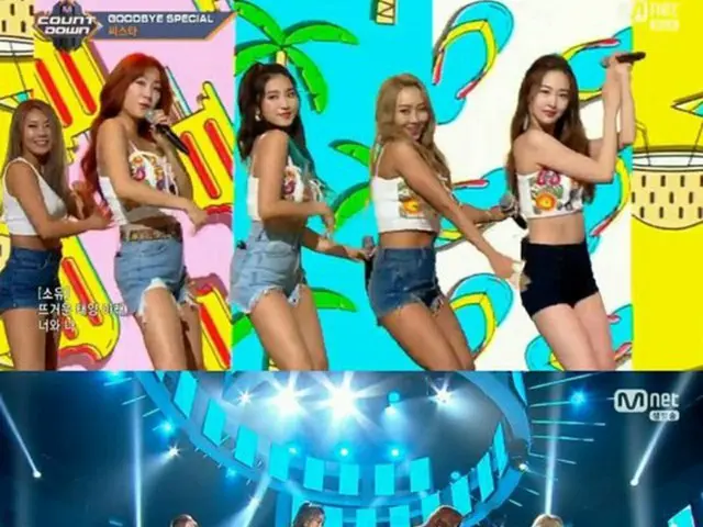解散を発表した韓国ガールズグループ「SISTAR」が、Mnetの音楽番組「M COUNTDOWN」を最後に7年の音楽人生の第1幕を閉じる。（提供:OSEN）