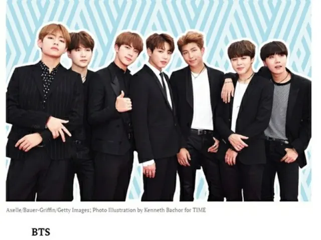 韓国アイドルグループ「防弾少年団」が韓国人で唯一、米タイム誌が選定した「インターネット上で最も影響力のある人物25人」に入った。（提供:news1）