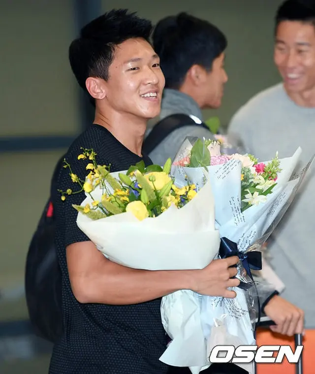 2017世界陸上競技選手権大会を終え、韓国のキム・グクヨン（26、光州広域市庁/日本での表記:キム・クキョン）が7日午後、仁川国際空港を通して帰国した。