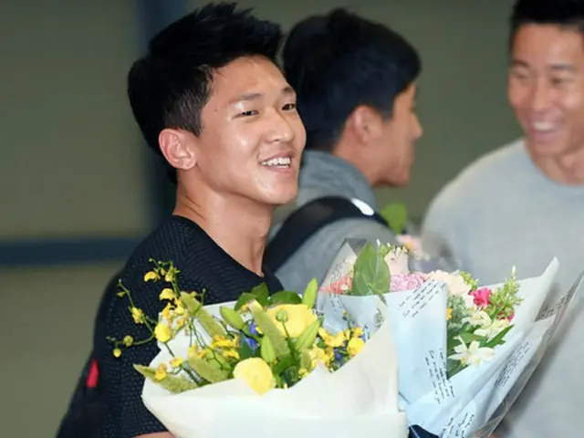 2017世界陸上競技選手権大会を終え、韓国のキム・グクヨン（26、光州広域市庁/日本での表記:キム・クキョン）が7日午後、仁川国際空港を通して帰国した。