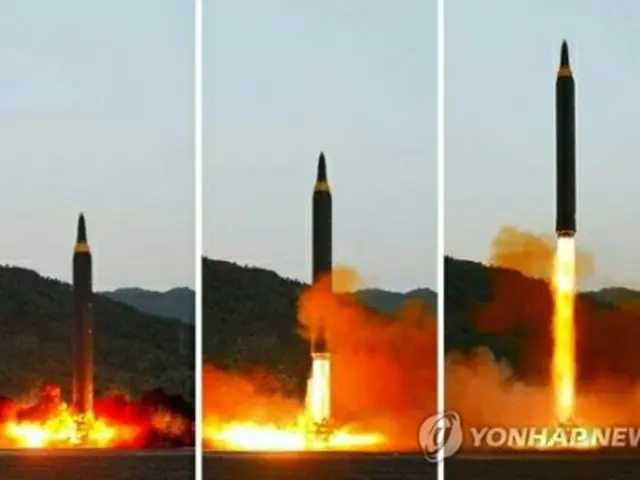 ５月に北朝鮮が発射した「火星１２」＝（聯合ニュース）