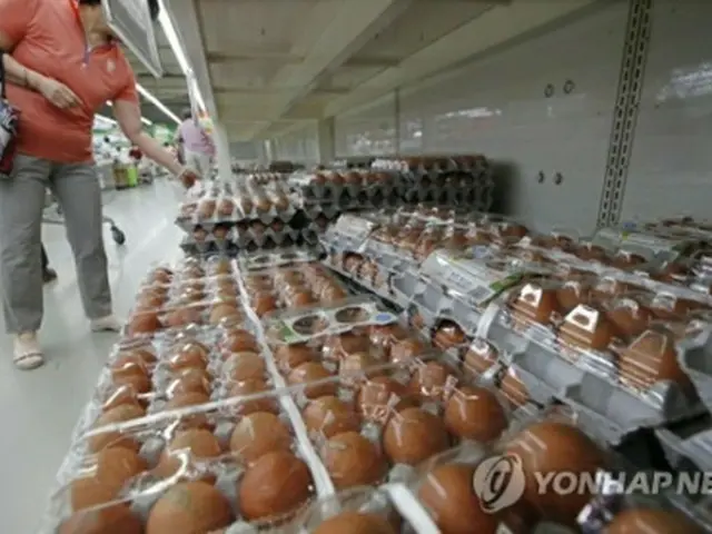 スーパーの卵売り場（資料写真）＝（聯合ニュース）