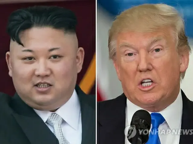 金正恩・朝鮮労働党委員長（左）とトランプ米大統領（資料写真）＝（聯合ニュース）