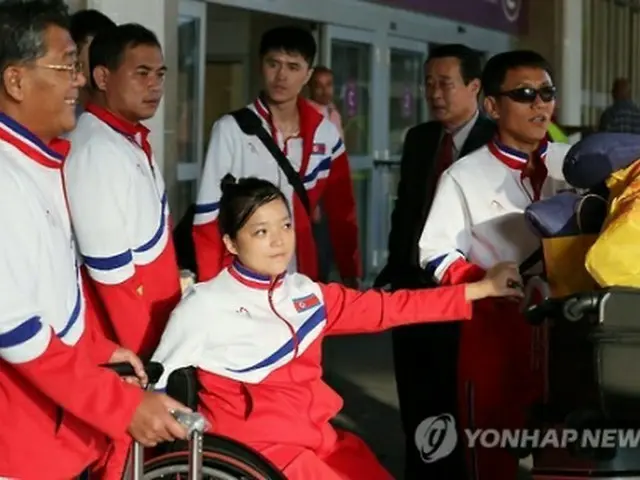 ２０１６年９月４日、リオデジャネイロパラリンピックに出場した北朝鮮選手ら＝（聯合ニュース）
