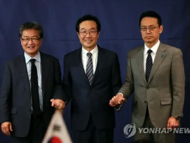 ６カ国協議首席代表の（左から）ユン氏、李氏、金杉氏＝（資料写真）＝（聯合ニュース）