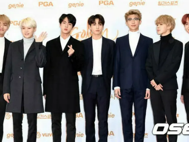 ボーイズグループブランド評判2018年1月のビッグデータ分析結果、1位になった「防弾少年団」。(提供:OSEN)