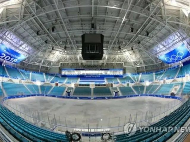 平昌冬季五輪の競技場の一つ、関東ホッケーセンター。韓国と北朝鮮は五輪史上初となるアイスホッケー女子の合同チームを結成し出場する＝（聯合ニュース）