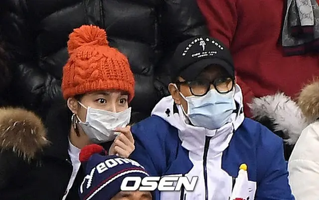 韓国俳優イ・ビョンホン（47）と女優イ・ミンジョン（36）夫妻が、2018平昌（ピョンチャン）冬季五輪の会場を訪れていた。（提供:OSEN）