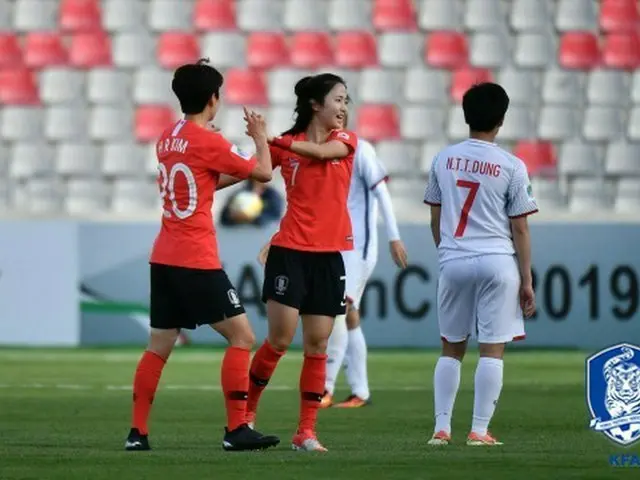 女子サッカー韓国代表が2大会連続でW杯本大会の舞台を踏む。韓国女子がW杯連続進出は今回が初めてだ。（提供:news1）