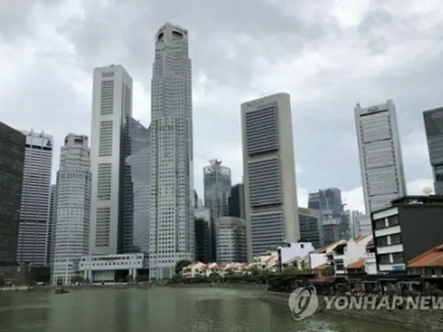 シンガポールの金融街＝（ＡＰ＝聯合ニュース）