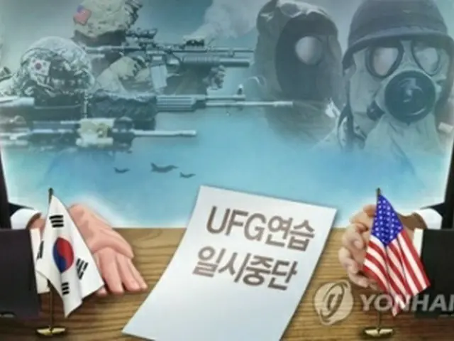 8月に予定されていた韓米両軍による定例の合同指揮所演習「乙支フリーダムガーディアン」（UFG）も中止される（コラージュ）＝（聯合ニュース）