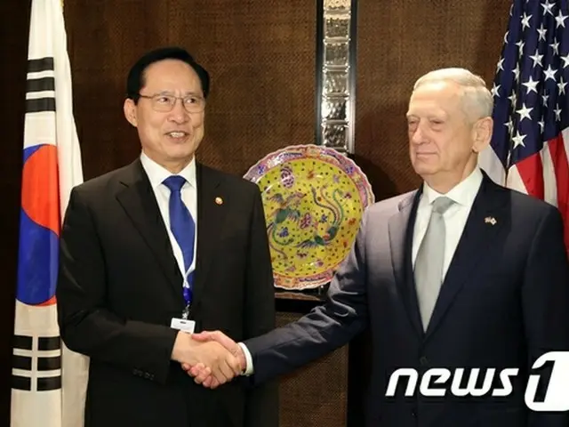 米韓国防長官、きょう（28日）ソウルで会談＝合同軍事演習・戦作権を協議