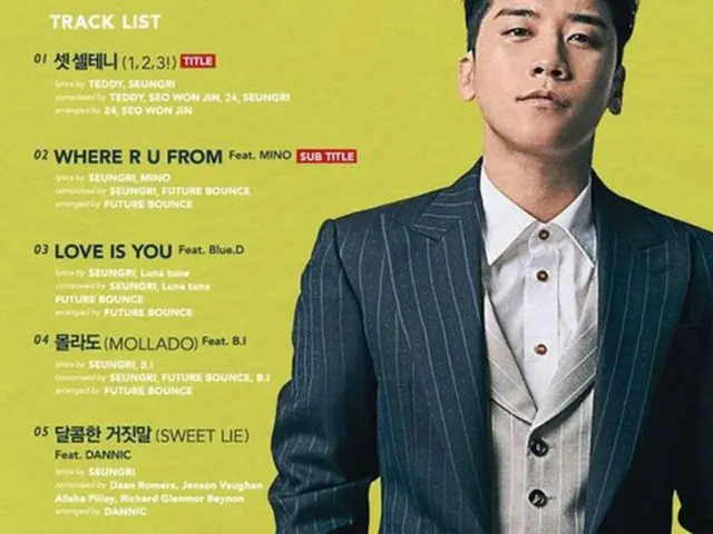 「BIGBANG」V.I、ソロアルバムのトラックリスト公開！＝MINO＆B.Iがフィーチャリング（提供:OSEN）