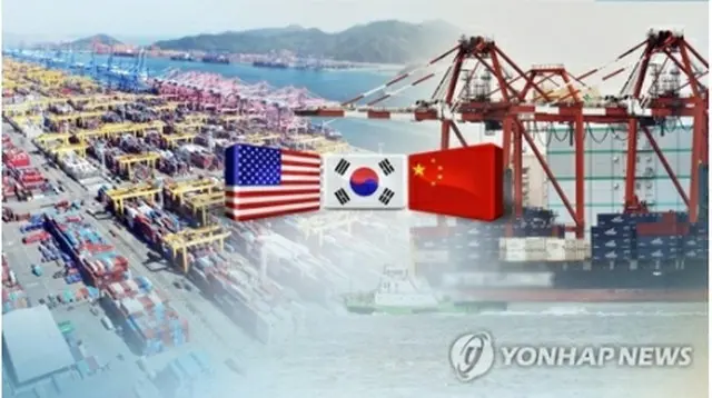 韓国政府は米中貿易摩擦が激化する兆しを見せていることを受け、官民合同で対応する（聯合ニュースＴＶ提供・コラージュ）＝（聯合ニュース）