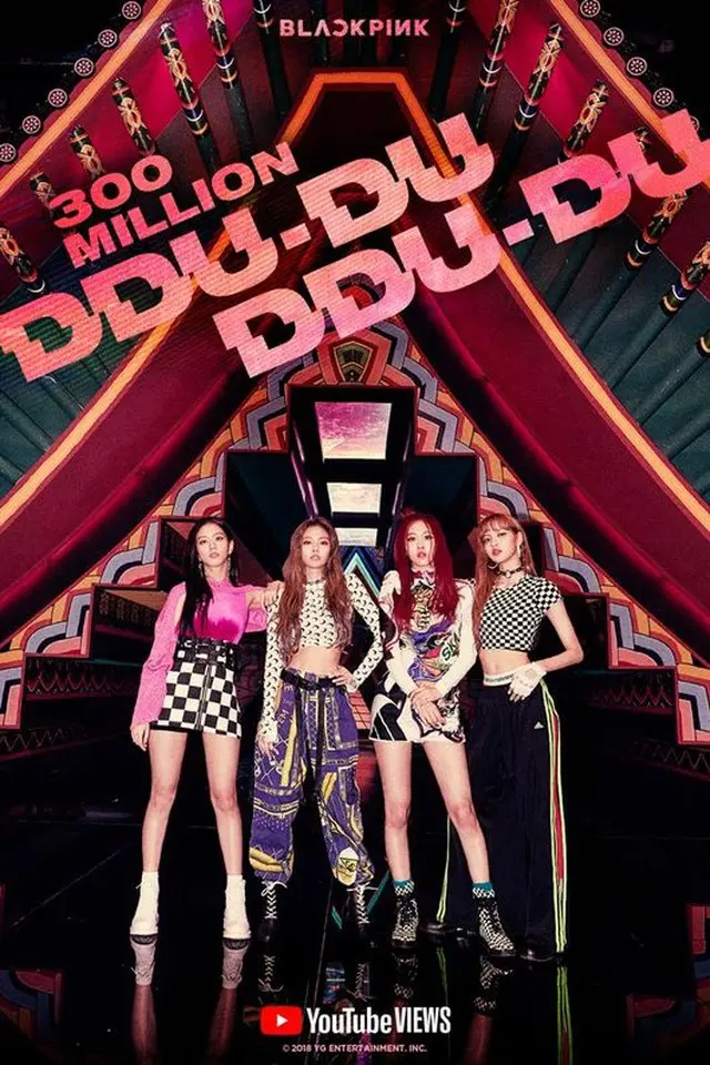 韓国ガールズグループ「BLACKPINK」の「DDU-DU DDU-DU」MVが、公開2か月ほどで再生回数3億回を突破し、K-POPグループ最短記録を更新した。（提供:OSEN）