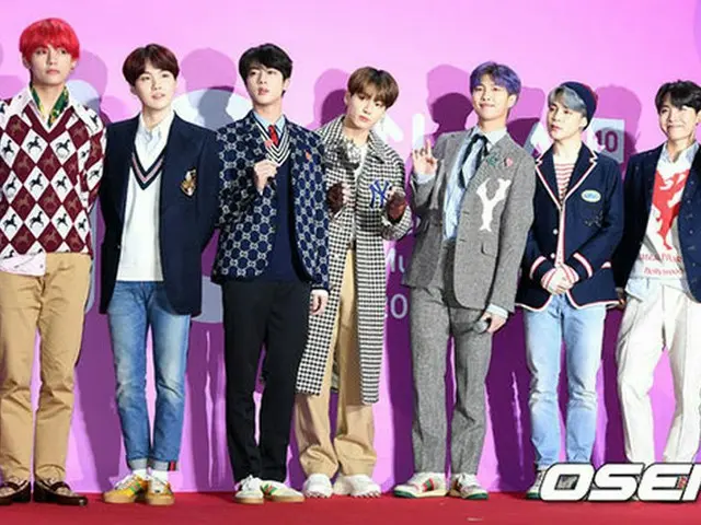 「防弾少年団」が、年末の授賞式で大賞を独占中だ。(提供:OSEN)